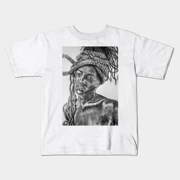 African Kids T-Shirt by benheineart